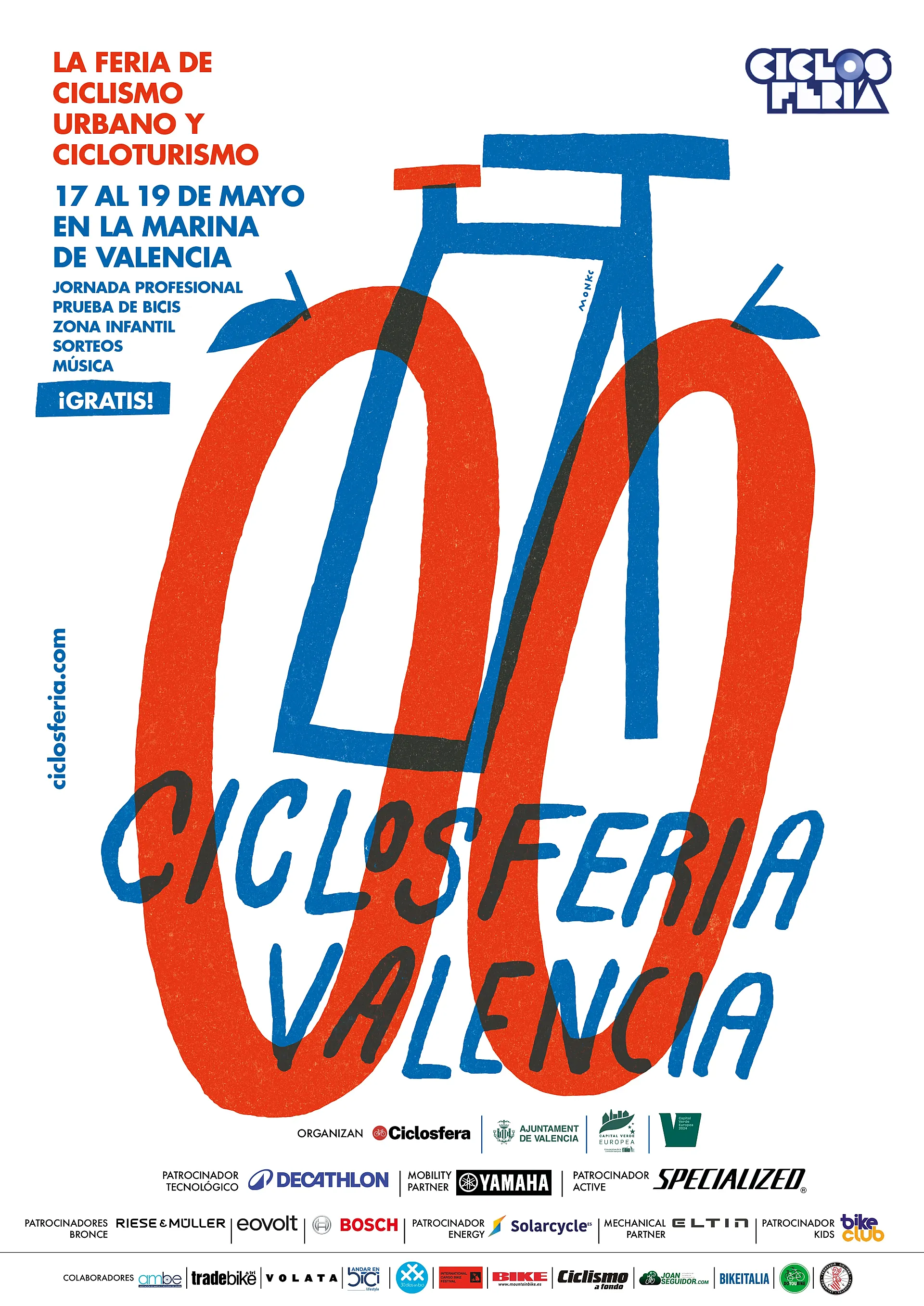 Cartel de Ciclosferia 2024, obra de Miguel Monkc.