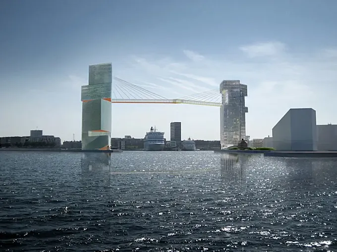 LM Project: una pasarela ciclista a 65 metros de altura en Copenhague