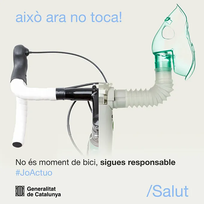 ‘Aixo ara no toca’: el desafortunado cartel de la Generalitat contra el uso de la bicicleta ante el Covid-19
