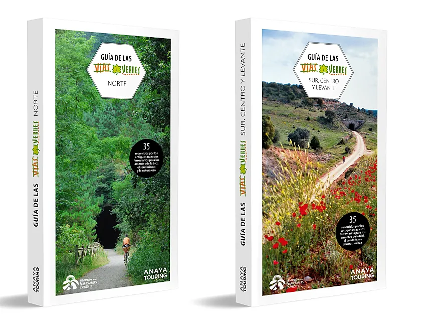 Así son las dos guías de Vías Verdes publicadas por Anaya Touring.