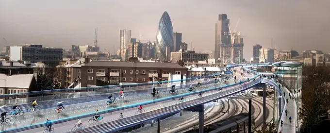 Skycycle, la red ciclista que podría sobrevolar Londres