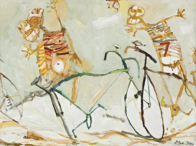 'The Bicycle Boy’s Collision', John Olsen (1961)
