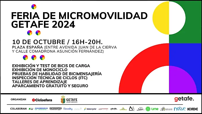 Feria de la Micromovilidad de Getafe: ¡bicicletas de carga, ciclomensajería y mucho más el pasado 10 de octubre!