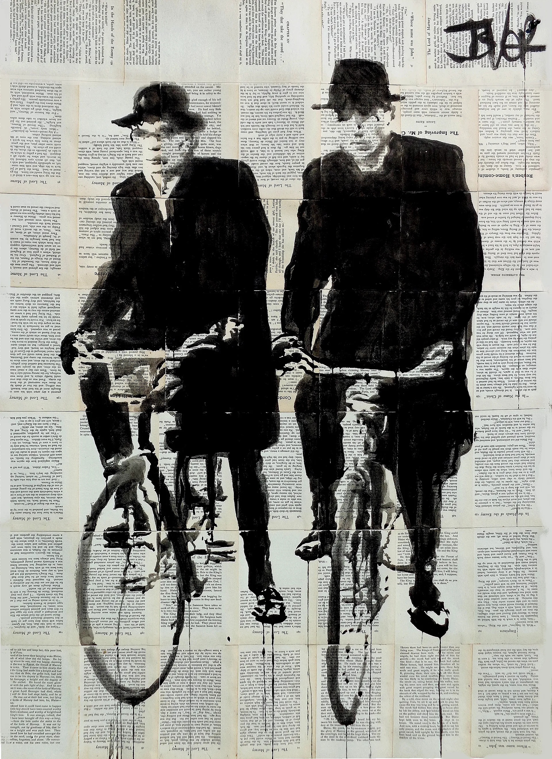 'Two Men on Bikes', de Loui Jover.