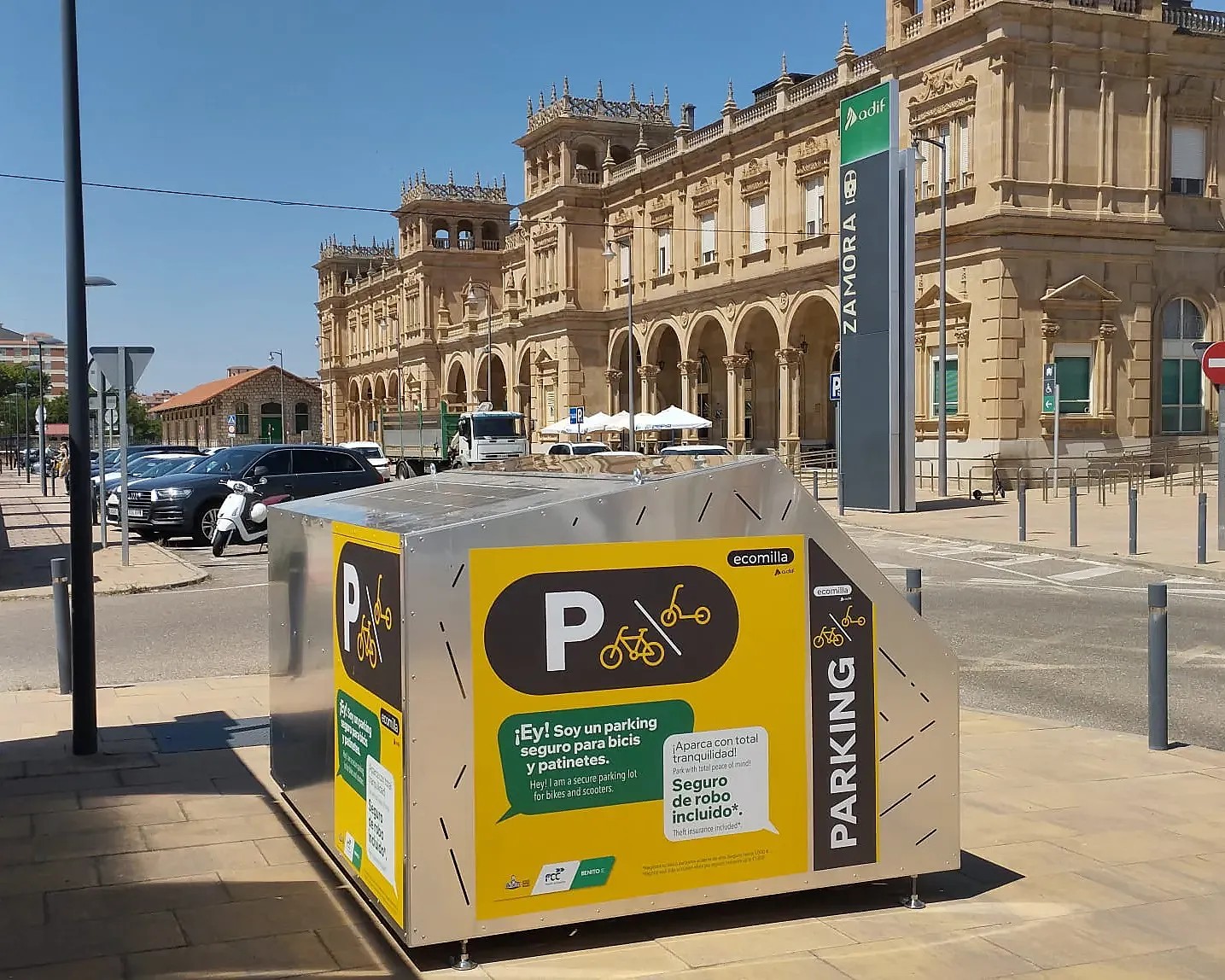 Aparcamiento de la estación de Zamora.