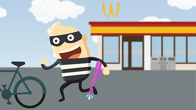 Roba un McDonald’s y se fuga en bicicleta