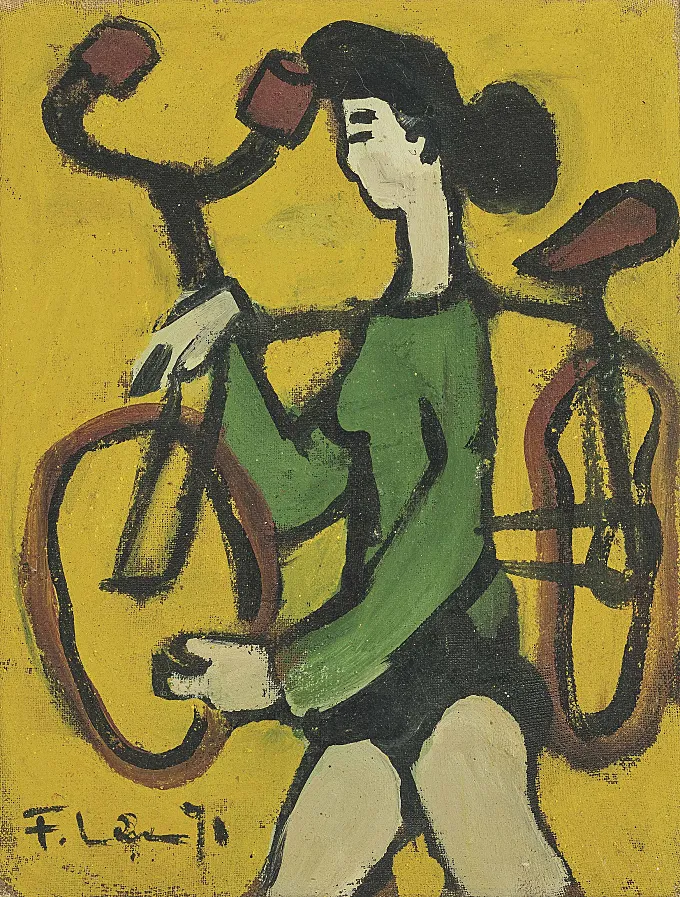 Arte ciclista: 'Dame à Vélo (Dama en bicicleta)' de Pham Luc