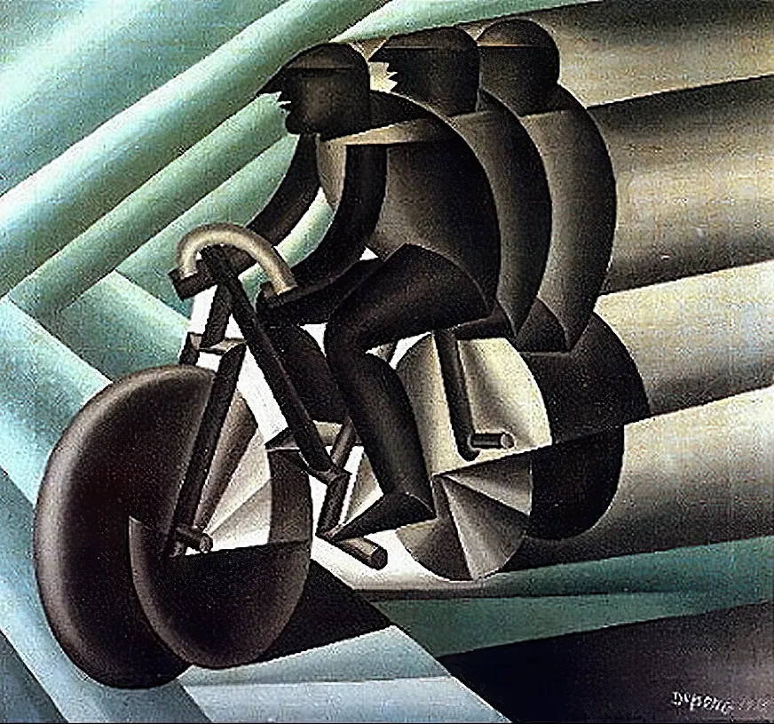 Fortunato Depero, 'Ciclista Multiplicado' (1922).