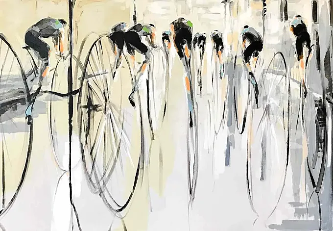 Marie-France Boisvert: ciclistas sobre el espejo