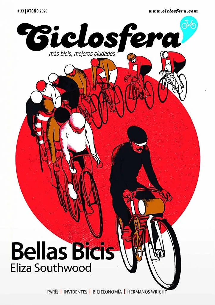 Ciclosfera 33: portada de nuestra nueva revista impresa de otoño de 2020, obra de Eliza Southwood.
