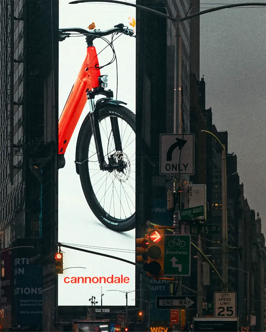 Publicidad de la Cannondale Adventure Neo en Nueva York (foto: Cannondale).