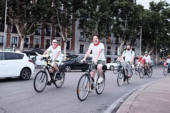 Rodada de Madrid Ciclista con motivo de San Fermín, el pasado verano.