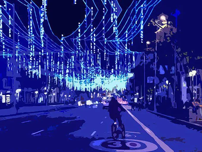 Vuelve la Lucicleta: un paseo en bici para ver las luces de Navidad de Madrid