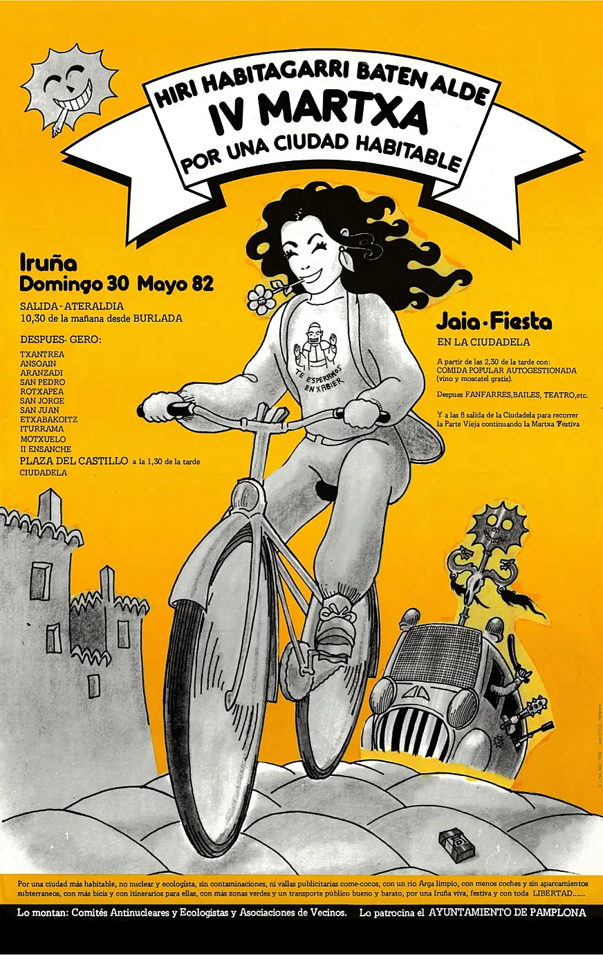 Cartel de la Martxa Ciclista de Mayo de 1982.