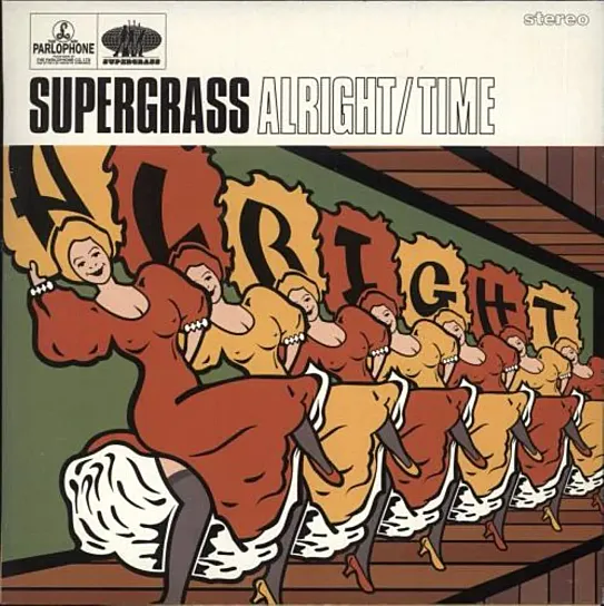 Portada del single 'Alright' de Supregrass de 1995.