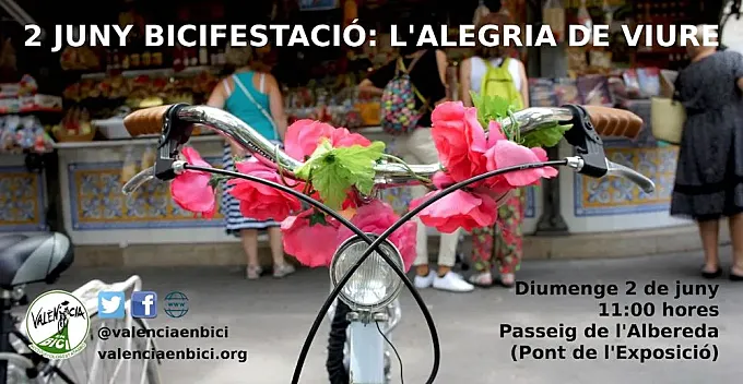 Valencia celebra este domingo “la alegría de vivir”… ¡en bicicleta!