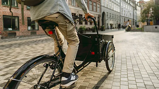 Es común el uso familiar de las bicicletas de carga en Países Bajos.