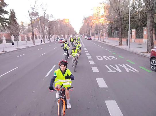 Para montar un bicibús, la forma más sencilla es reunir a dos familias que vivan cerca. Luego se va sumando más gente.