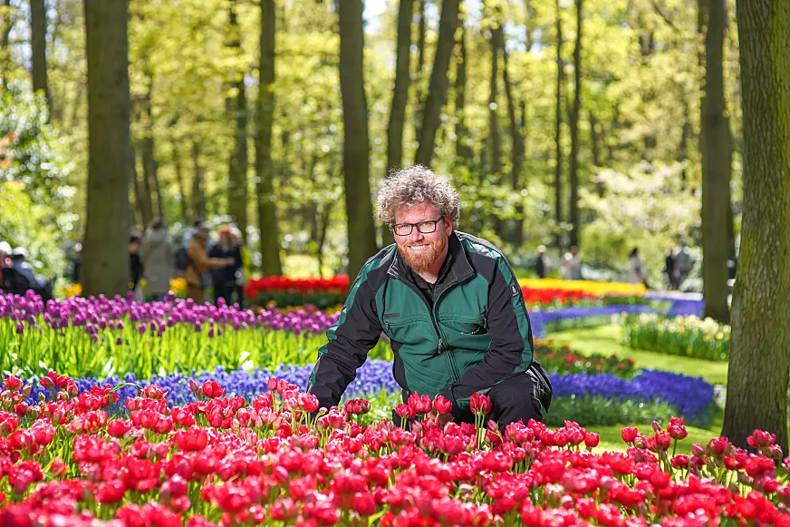 "No hay ningún jardín de tulipanes como este" (Frans Beijk, jardinero en Keukenhof)