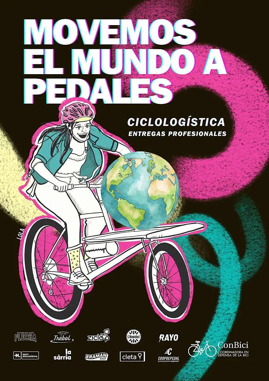 Cartel de la campaña 'Movemos el Mundo a pedales'.