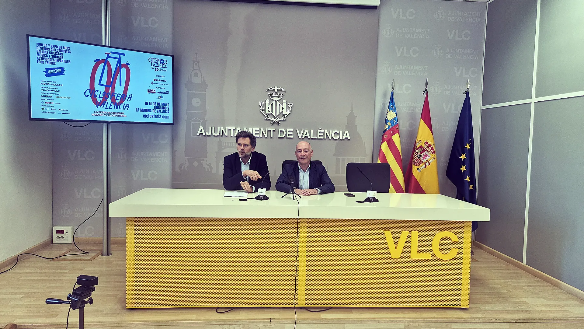 Rafa Vidiella y Jesús Carbonell durante la rueda de prensa.