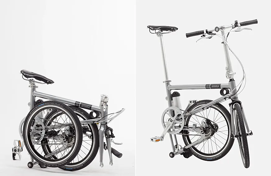 La Ahooga es bonita plegada y desplegada: la marca belga ha creado una bici muy, muy especial.