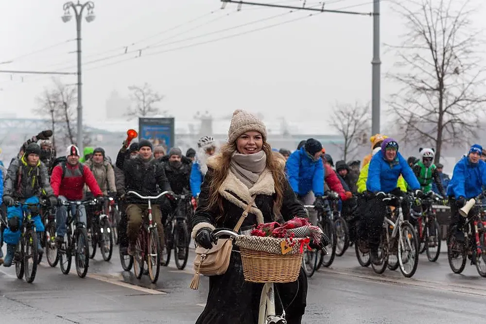 La Bicycle Parade de Moscú.