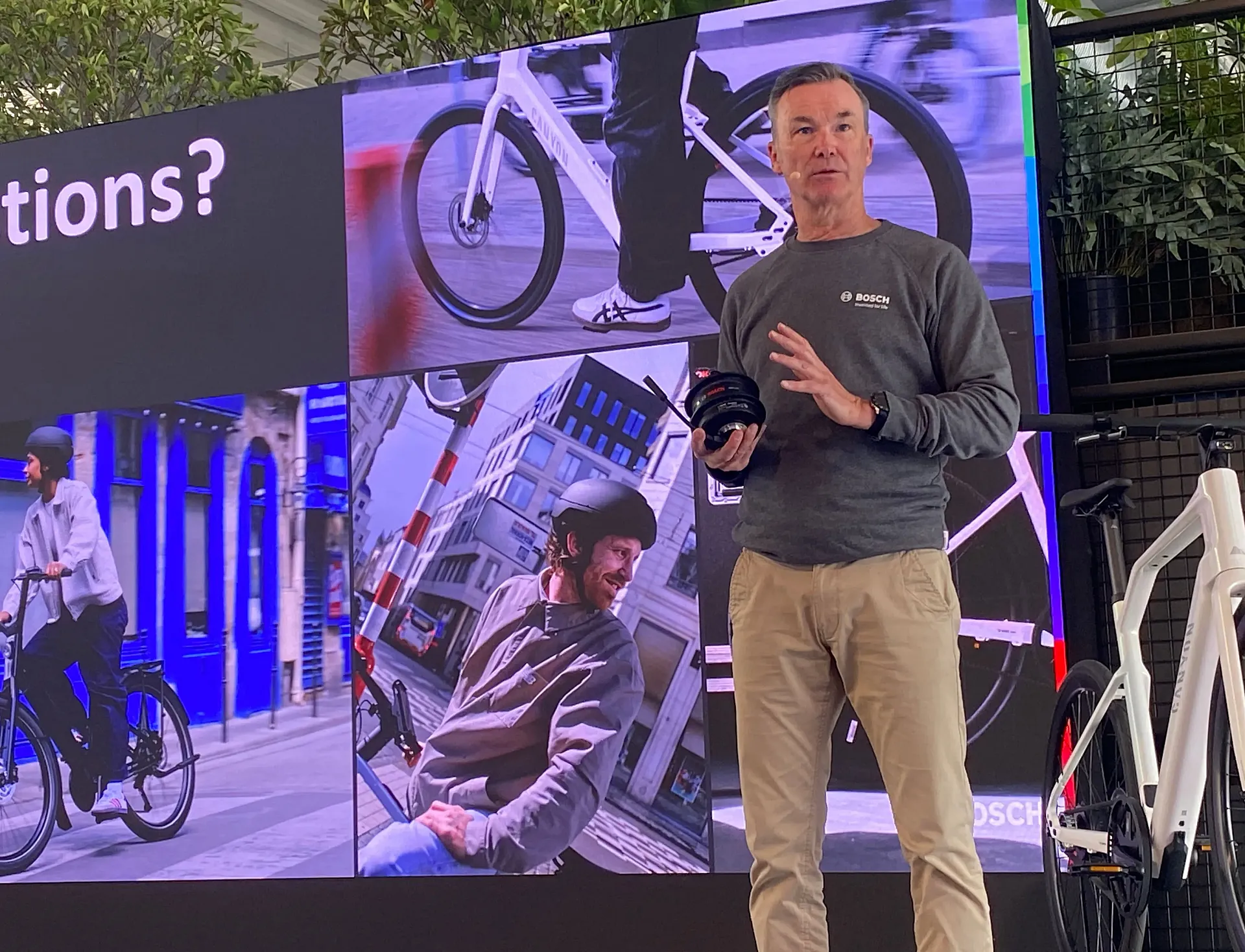 Claus Fleischer, CEO de Bosch eBike Systems, durante la presentación en Hamburgo.