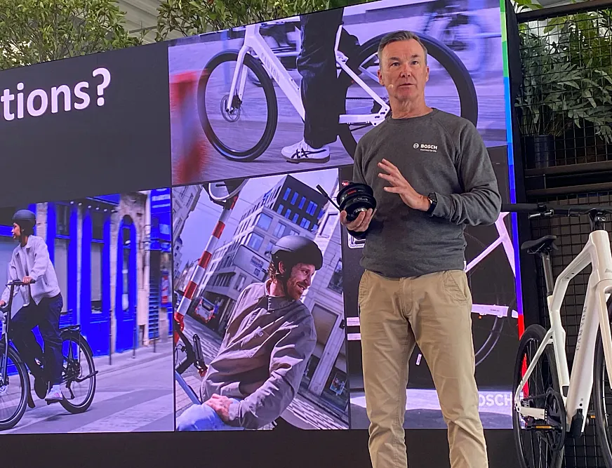 Claus Fleischer, CEO de Bosch eBike Systems, durante la presentación en Hamburgo.