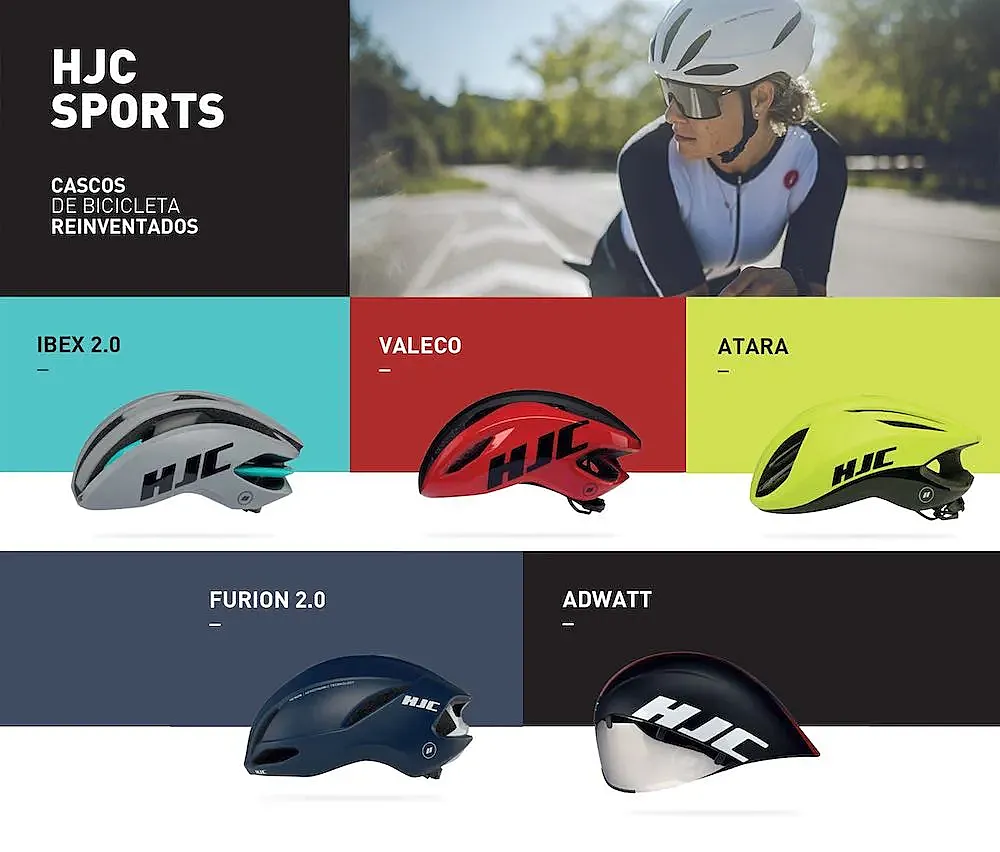 Algunos de los cascos de HJC que puedes encontrar en CDC Sport.