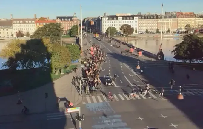 Así son los atascos en Copenhague