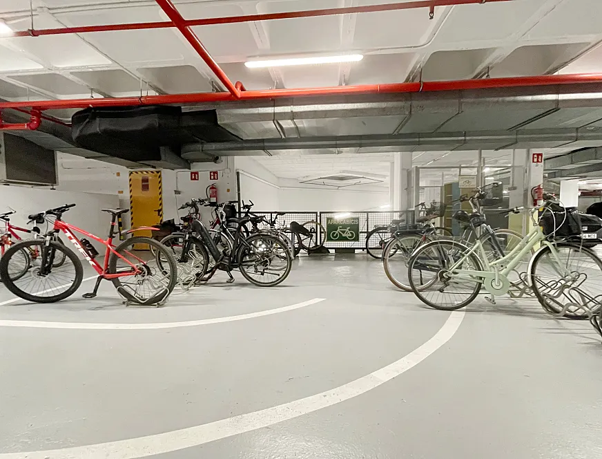 La sede de EUIPO cuenta con un magnífico aparcamiento para bicicletas.