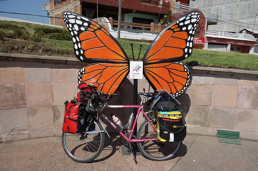 Sara Dykman recorrió más de 5.000 kilómetros en bici junto a las mariposas monarca.