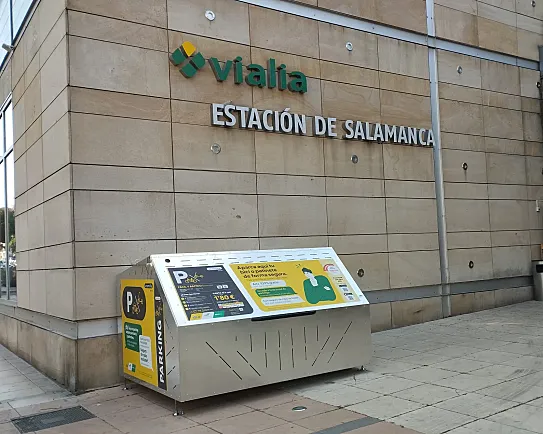 El bicihangar de la estación de Salamanca es de los más recientes.