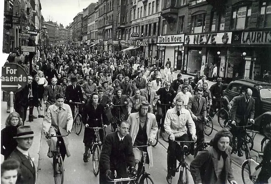 Copenhague en los años 40. Foto: Nationalmuseet.