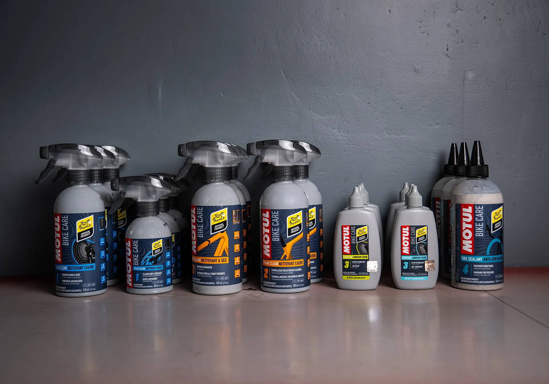 La familia Motul Bike Care al completo.