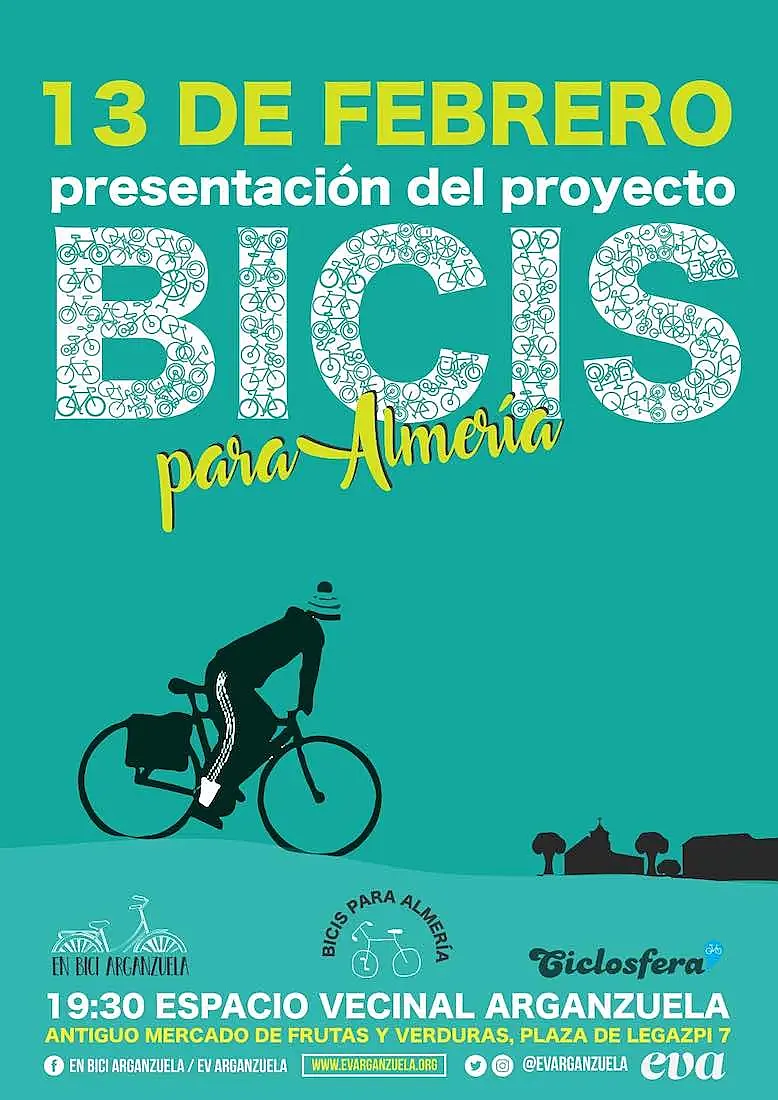 Cartel de la presentación de Bicis por Almería.