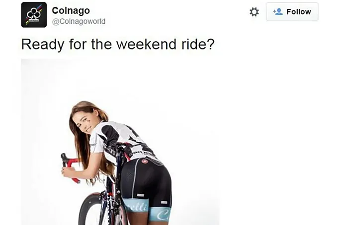 Lluvia de críticas a Colnago por un tuit “sexista”