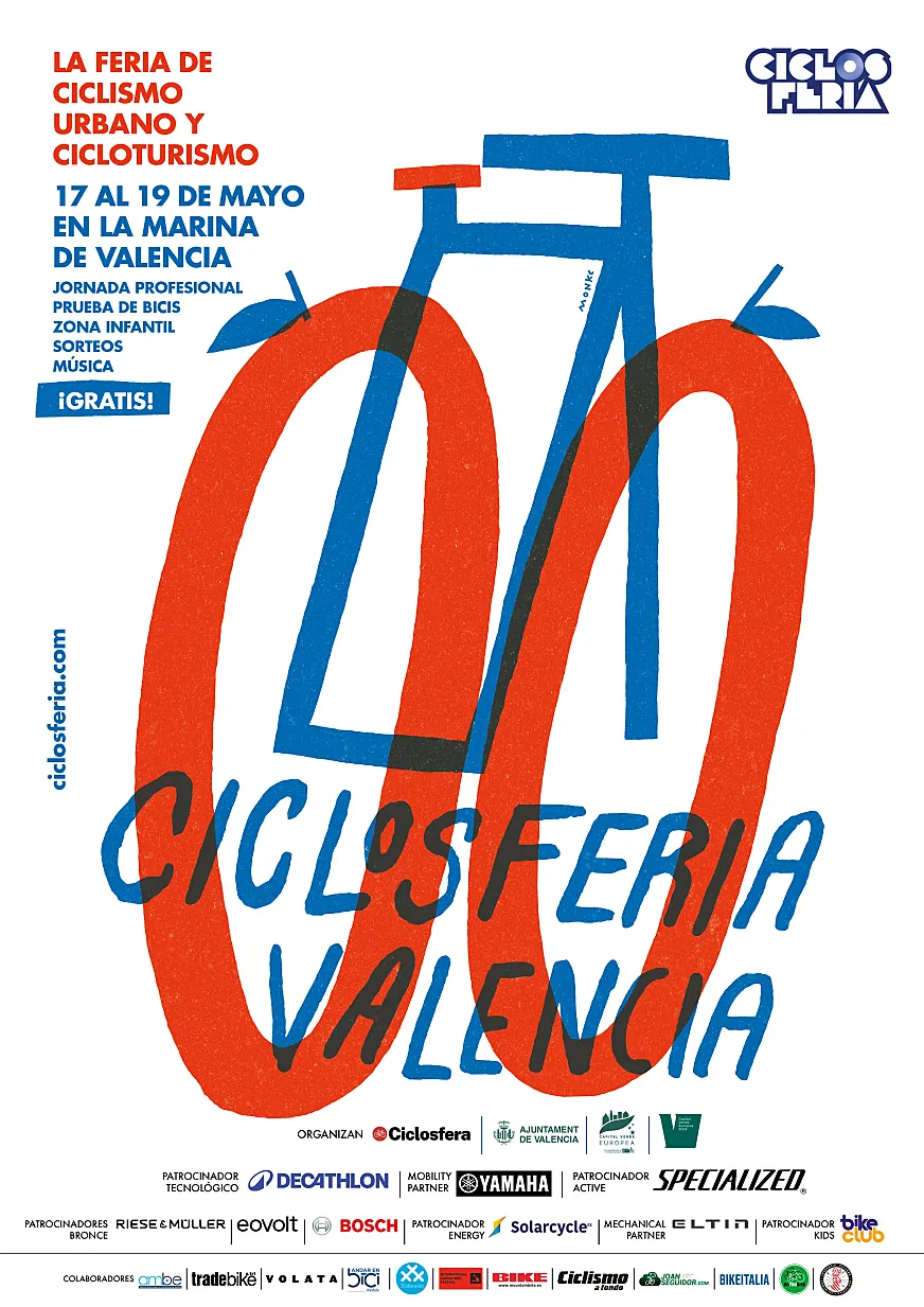 Cartel de Ciclosferia 2024, obra de Miguel Monkc.