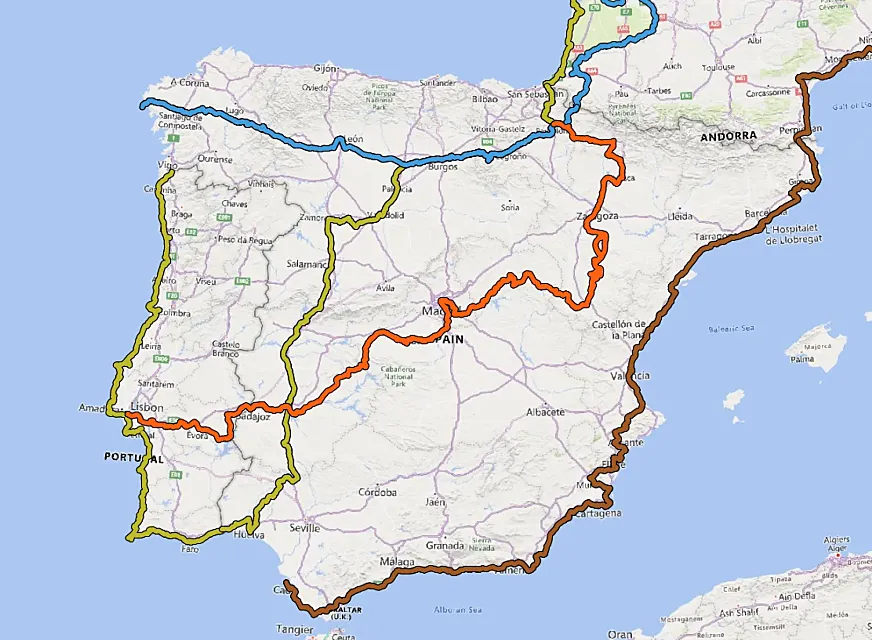 EuroVelo Ruta Ibérica nacerá en Lisboa y terminará en Pamplona recorriendo casi 2.000km.
