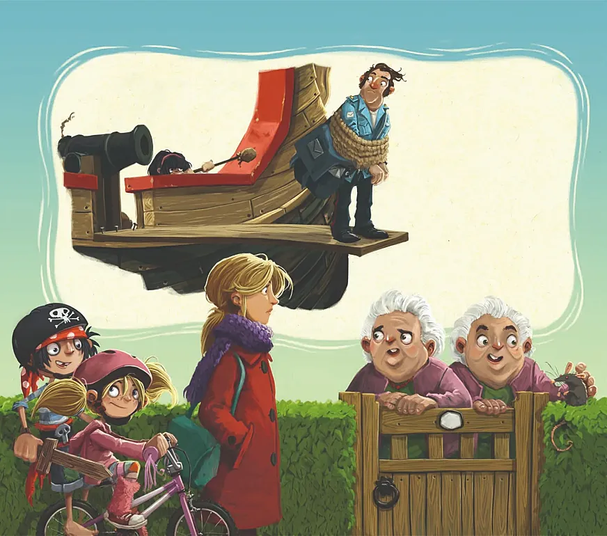 'Mis vecinos los piratas', de Jonny Duddle, es un delicioso cuento infantil con una protagonista ciclista.