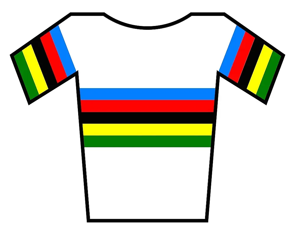 El campeón del Mundial luce el maillot arcoiris durante un año.