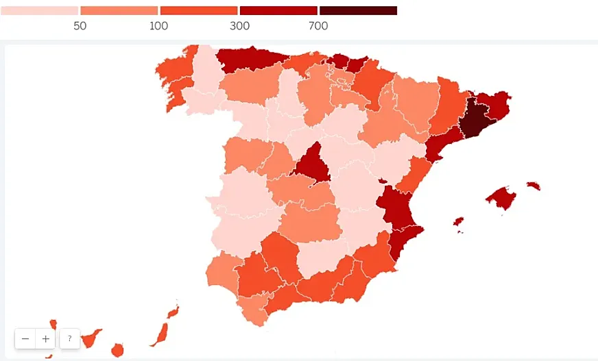 Infografía de El País con los datos de siniestralidad ciclista.
