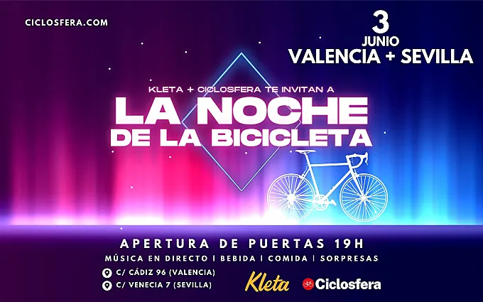 Kleta y Ciclosfera te invitan a la Fiesta del Día de la Bicicleta en Valencia y Sevilla... ¡apúntate!