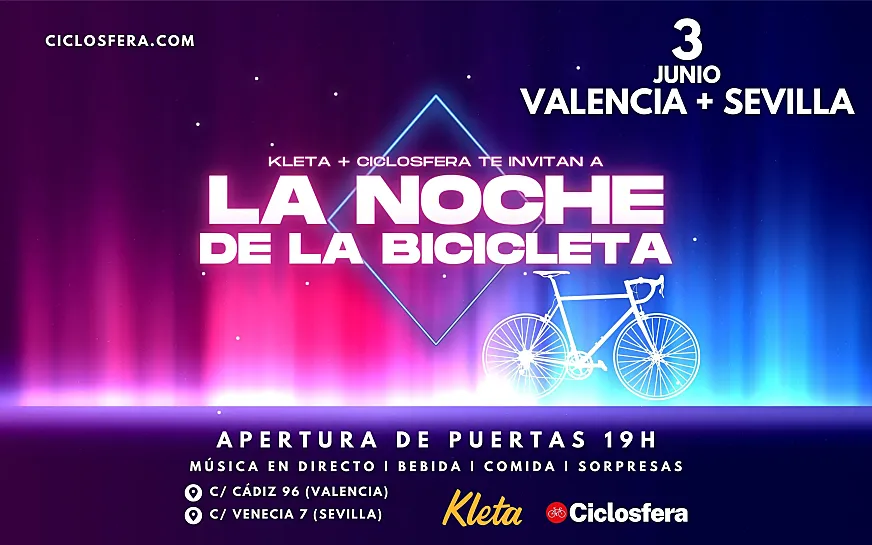 amplio arbusto ganancia Kleta y Ciclosfera te invitan a la Fiesta del Día de la Bicicleta en  Valencia y Sevilla... ¡apúntate!