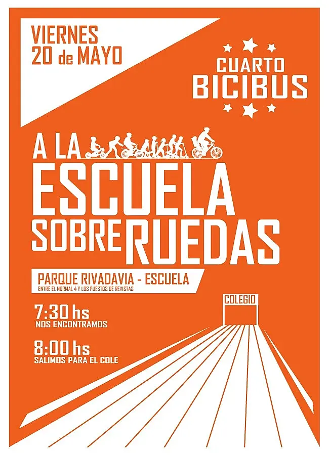 Promoción del Bicibús en Buenos Aires.
