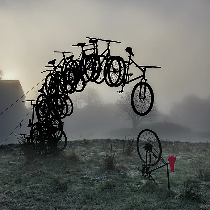 'Bicycle Art a Fogy Sotra Morning', Arne Halvorsen (2017)