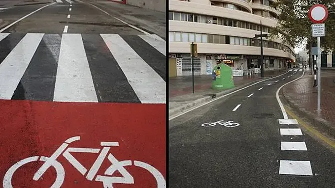 Así es la primera calle exclusiva para bicicletas de Valencia