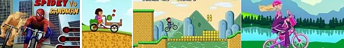 Mario Bros, Spiderman y Barbie se suben a la bici