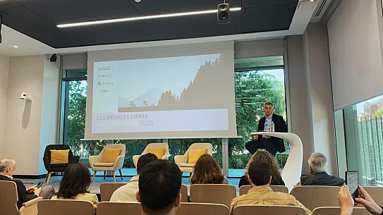 Toni Amat, director de Tradebike, durante la presentación de 'Las Grandes Cifras del Sector Bike en 2025'.